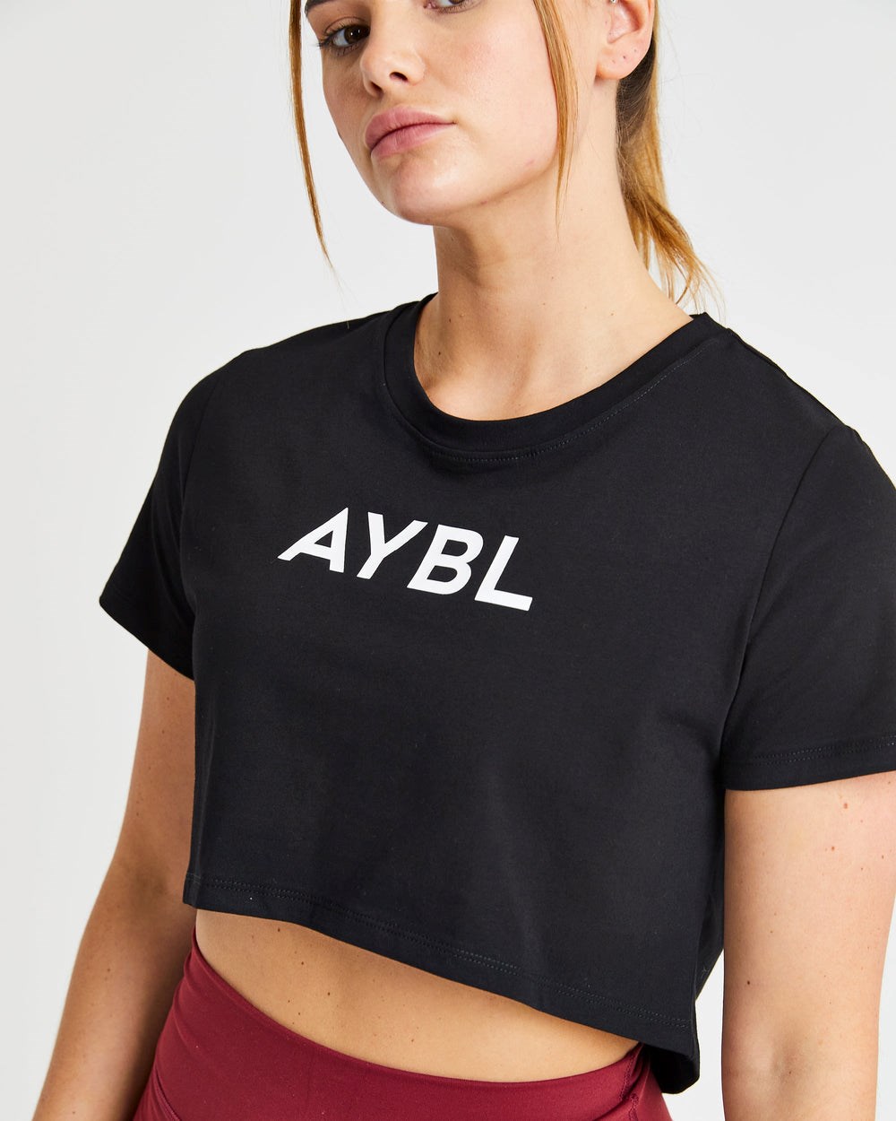 AYBL Crop T Shirt Negras | QDVTH7643