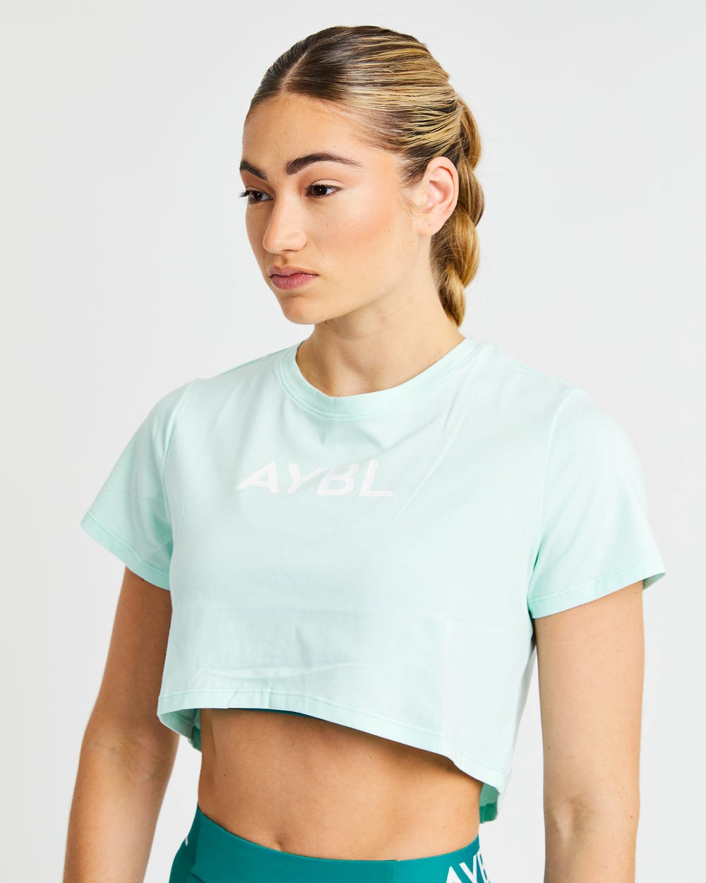 AYBL Crop T Shirt Verde Menta Verde | DZTMA6527