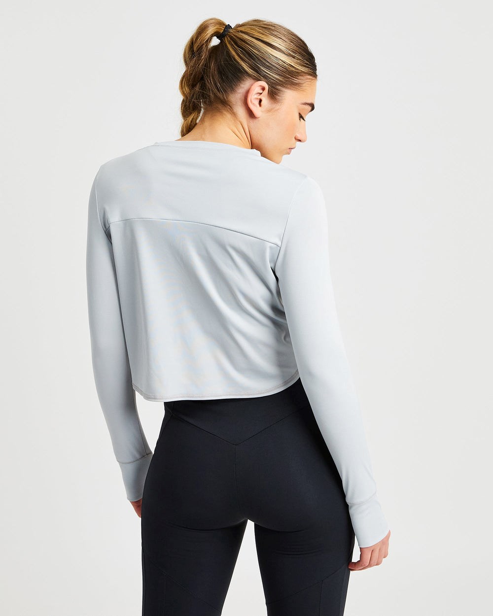 AYBL Define Long Sleeve Crop T Gris | SIJCN6971