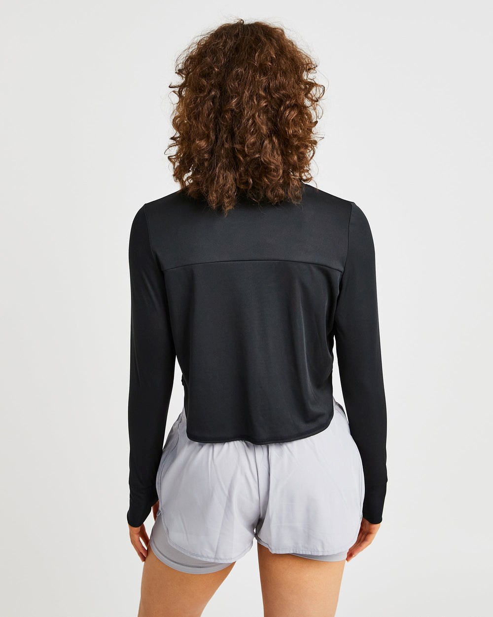 AYBL Define Long Sleeve Crop T Negras | CAIKV5168