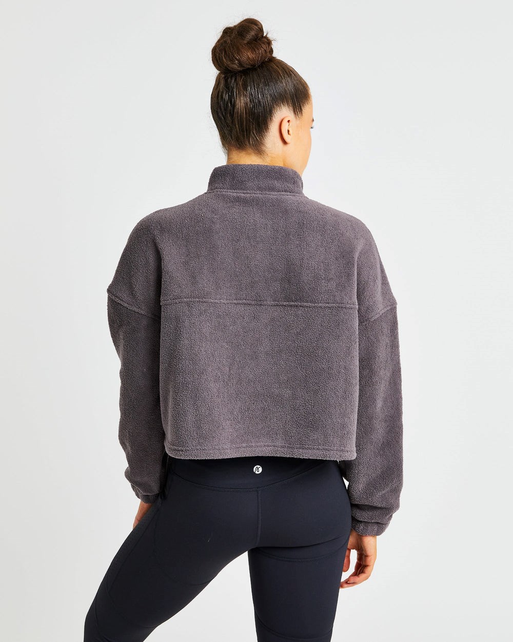 AYBL Effortless Oversized Cropped Fleece Charcoal | IEFYU4061