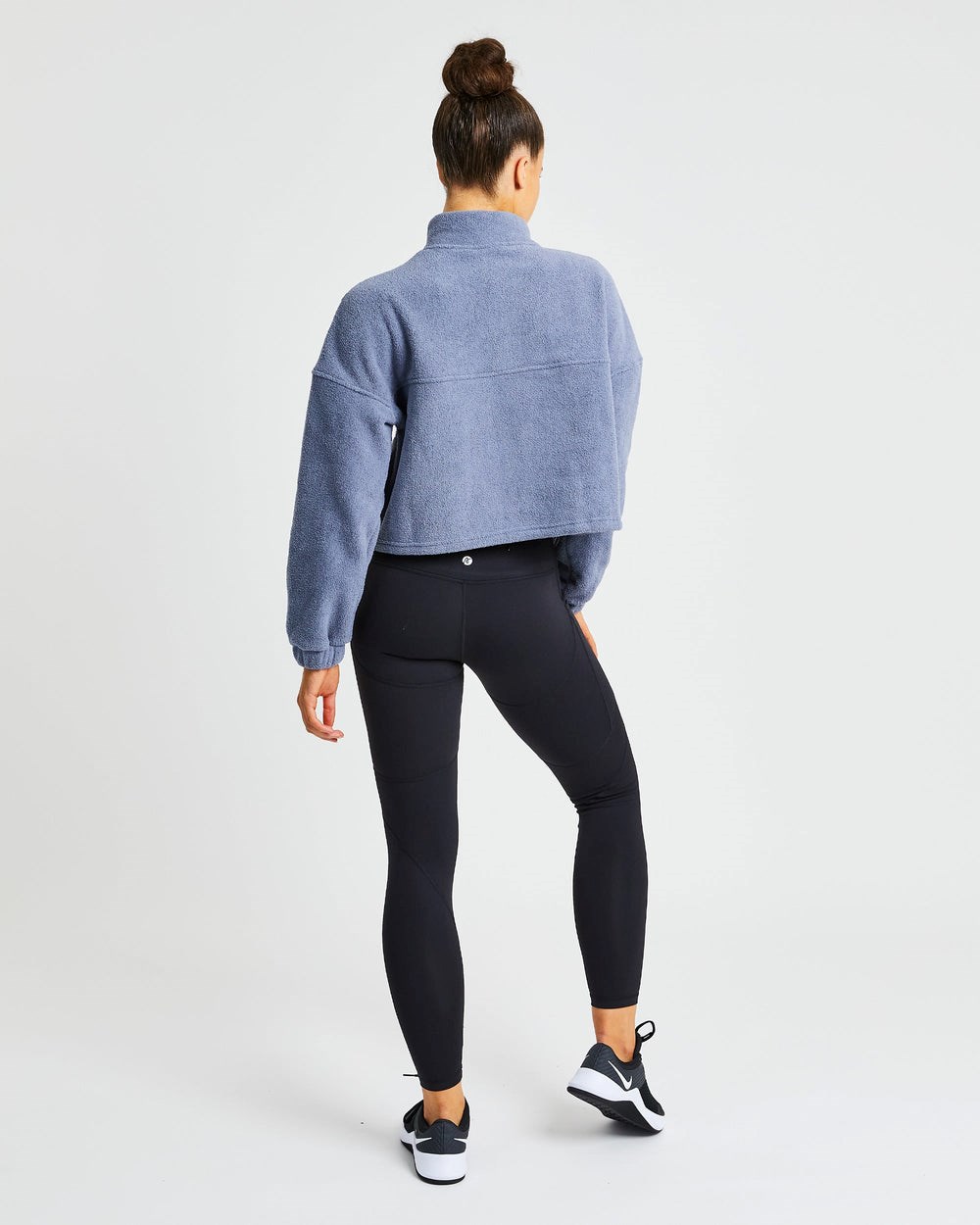 AYBL Effortless Oversized Cropped Fleece Azules | WYESV3129