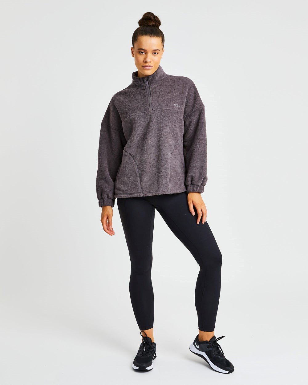 AYBL Effortless Oversized Fleece Charcoal | WFQMH5137