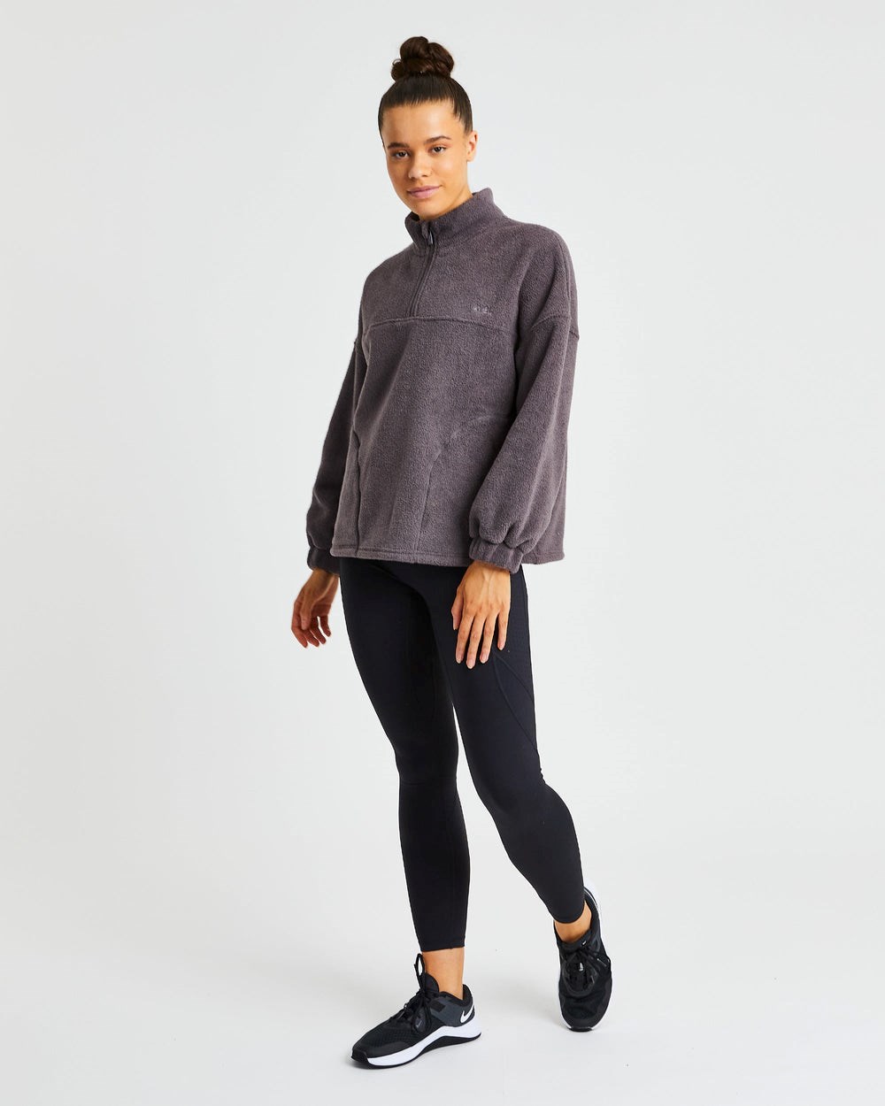 AYBL Effortless Oversized Fleece Charcoal | WFQMH5137