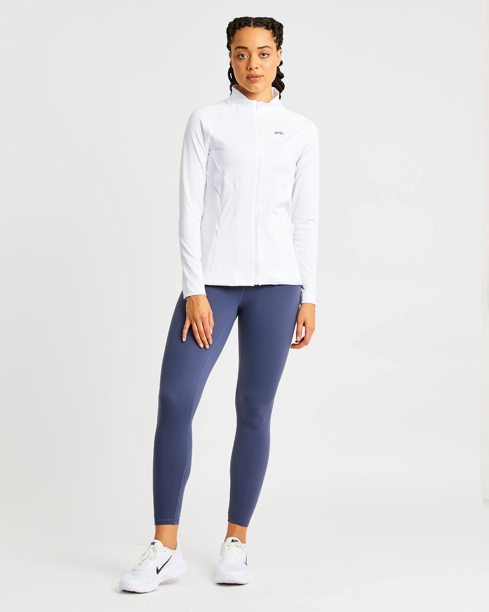 AYBL Effortless Zip Jacket Blancas | BRNCE6791