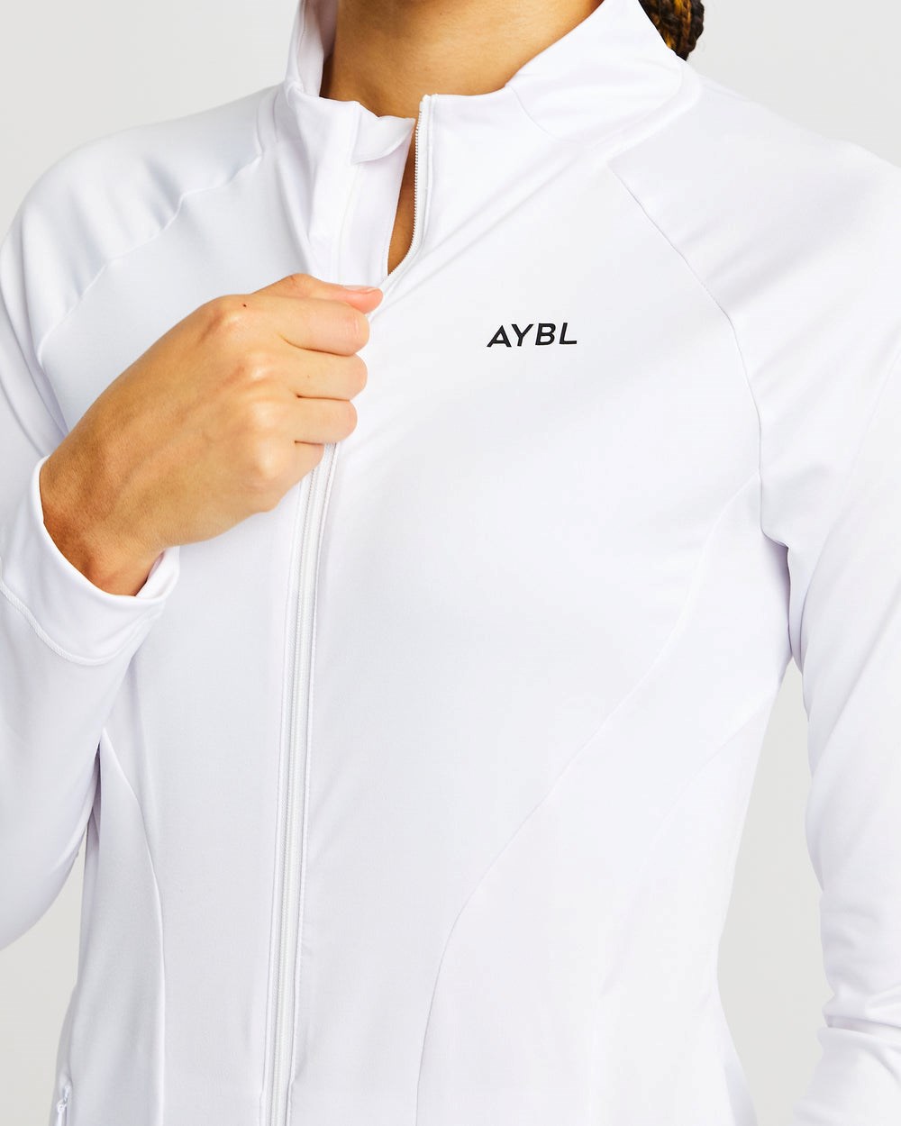 AYBL Effortless Zip Jacket Blancas | BRNCE6791