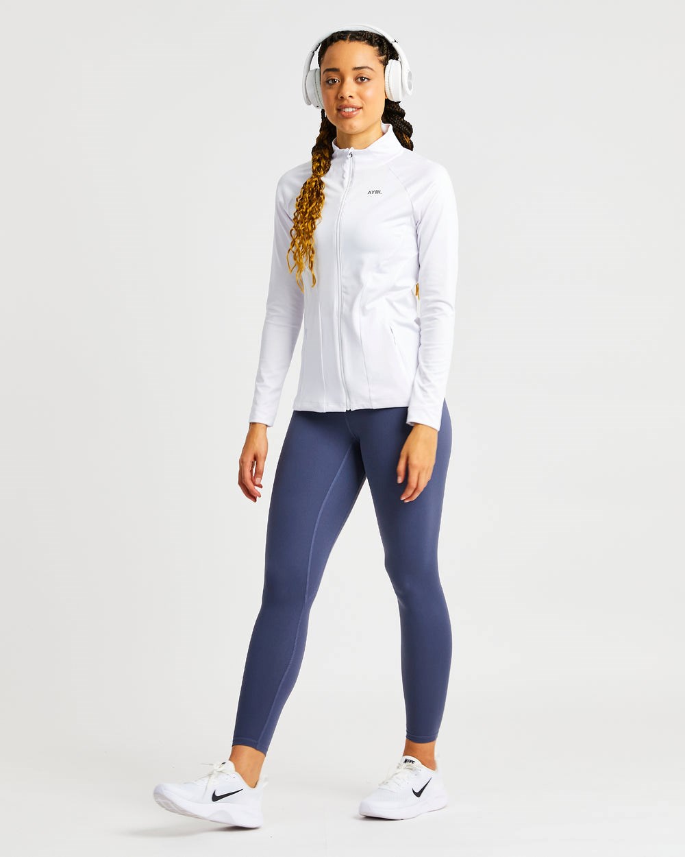 AYBL Effortless Zip Jacket Blancas | BRNCE6791