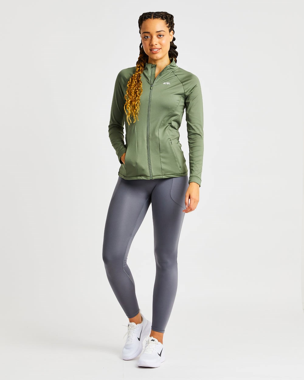 AYBL Effortless Zip Jacket Verde Oliva Verde | ZEBLF8126