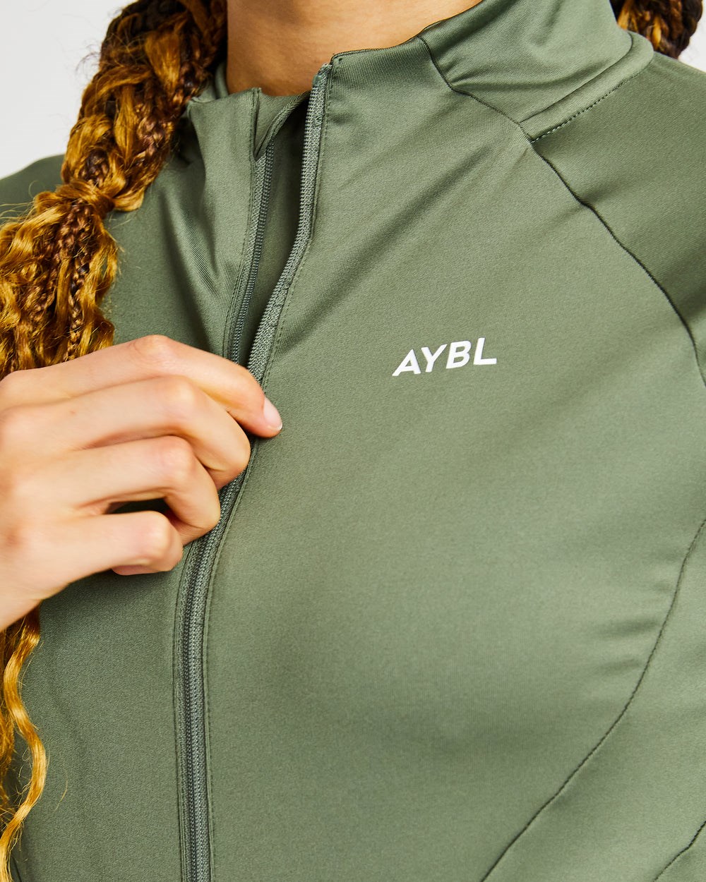 AYBL Effortless Zip Jacket Verde Oliva Verde | ZEBLF8126