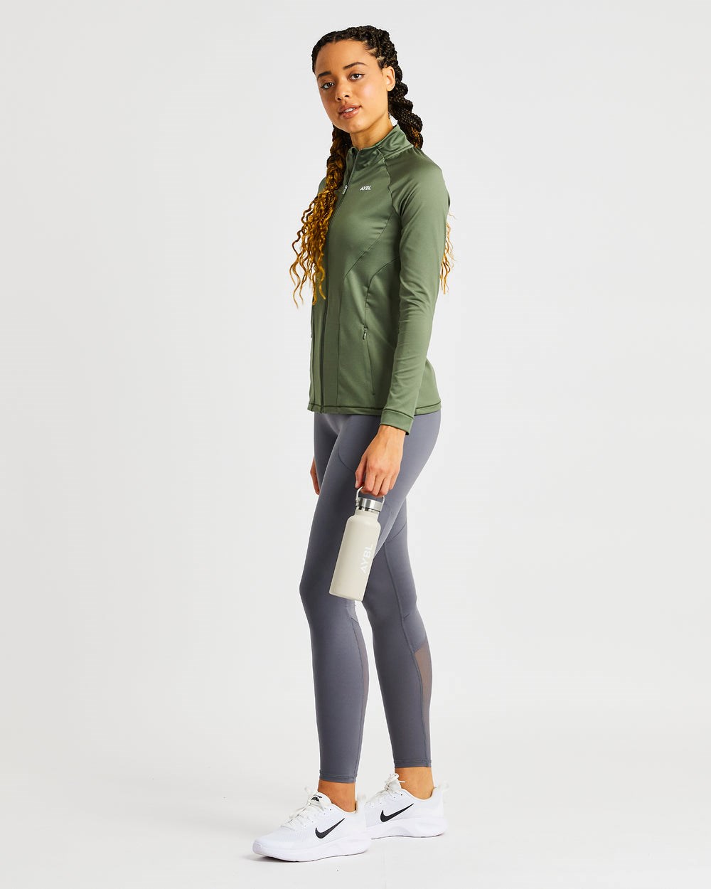 AYBL Effortless Zip Jacket Verde Oliva Verde | ZEBLF8126