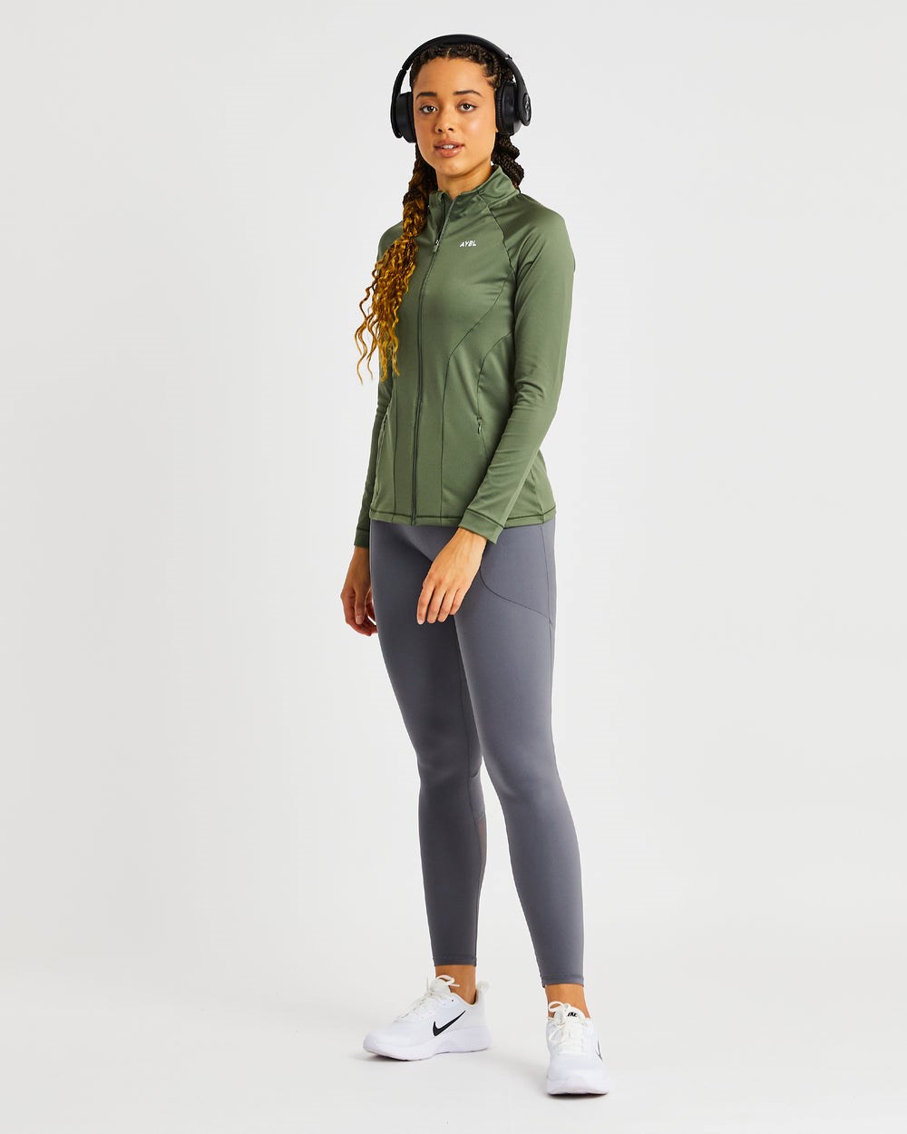 AYBL Effortless Zip Jacket Verde Oliva Verde | ZEBLF8126