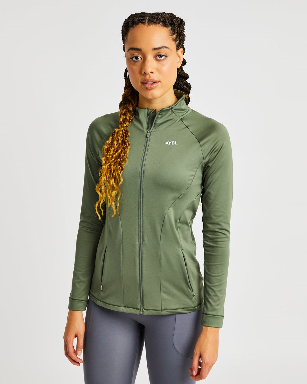 AYBL Effortless Zip Jacket Verde Oliva Verde | ZEBLF8126