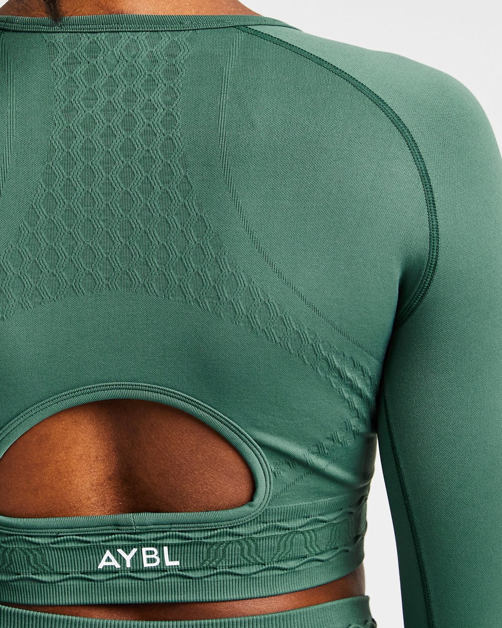 AYBL Elevate Seamless Long Sleeve Crop Top Verde | BDGPK7981