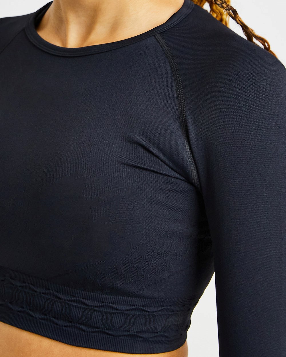 AYBL Elevate Seamless Long Sleeve Crop Top Negras | CSZOG4583