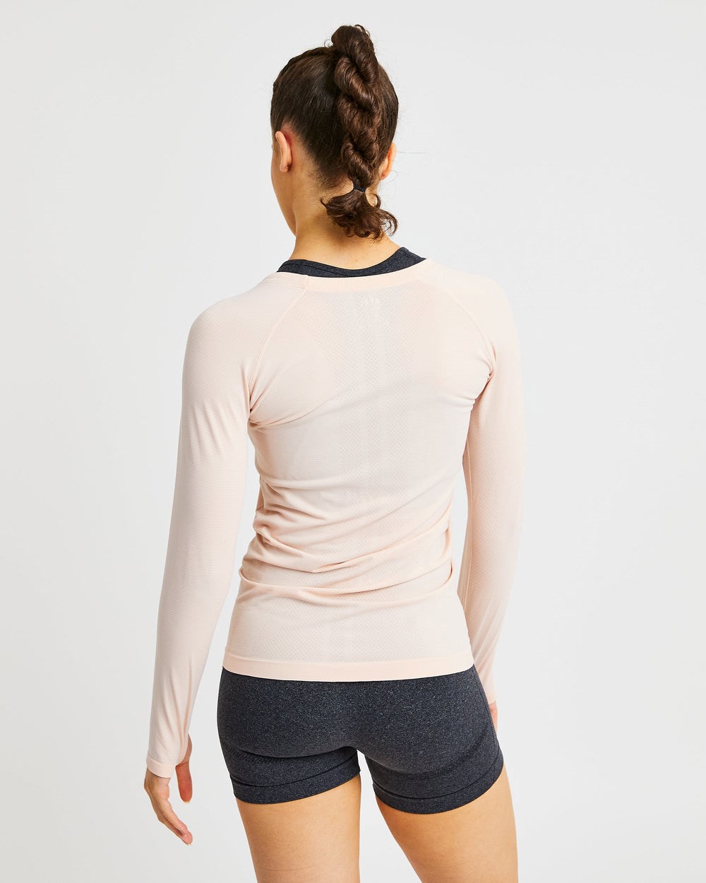 AYBL Embrace Seamless Long Sleeve T Shirt Soft Peach | QMZDA8702