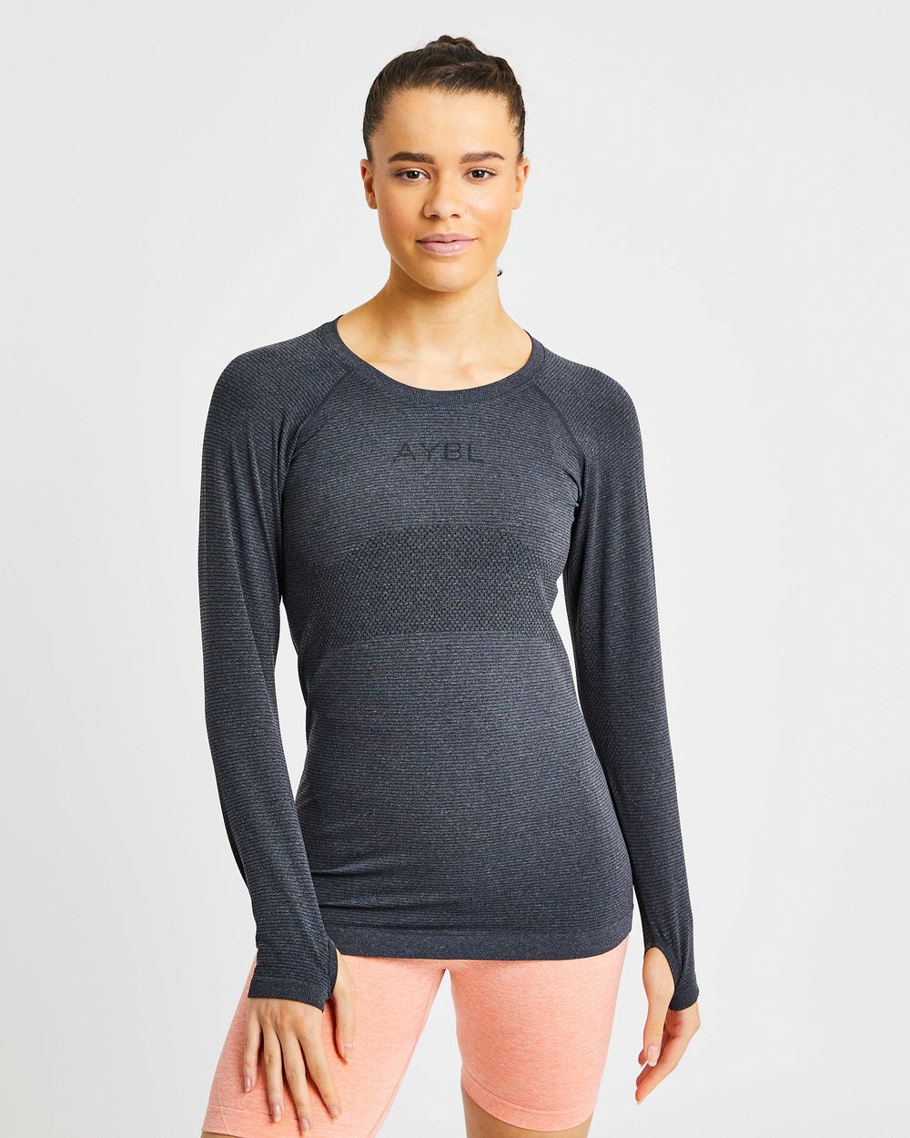 AYBL Embrace Seamless Long Sleeve T Shirt Negras | THLDP2943