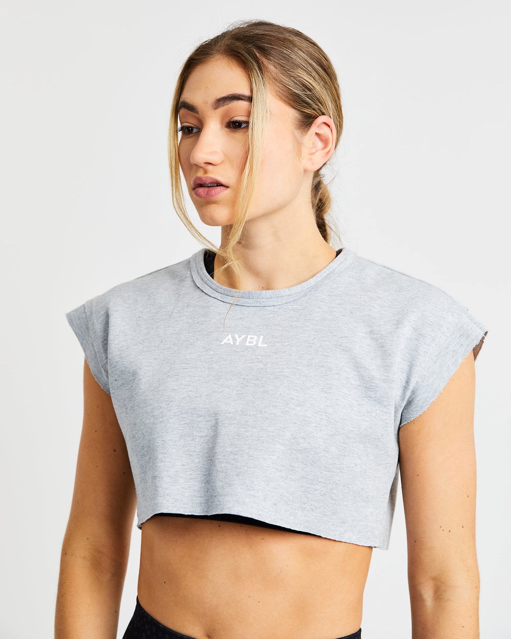 AYBL Entrenamiento Crop Top Gris | FALYM1703