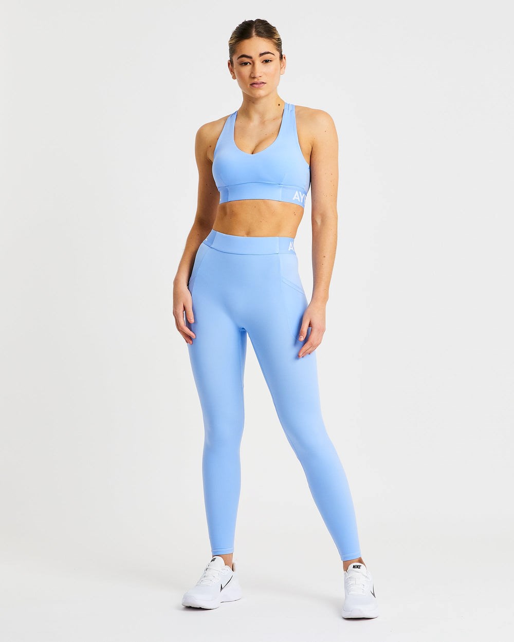 AYBL Entrenamiento Leggings Azules | VQUTL9154