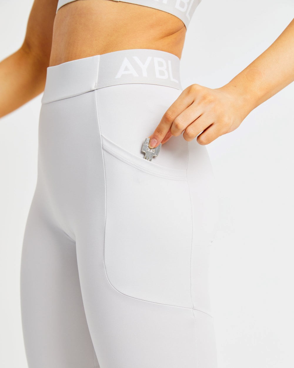 AYBL Entrenamiento Leggings Beige | PONJS4873