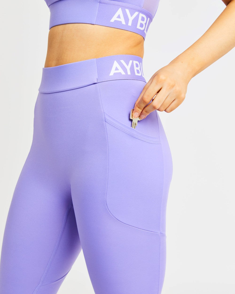 AYBL Entrenamiento Leggings Moradas | KHCND5920