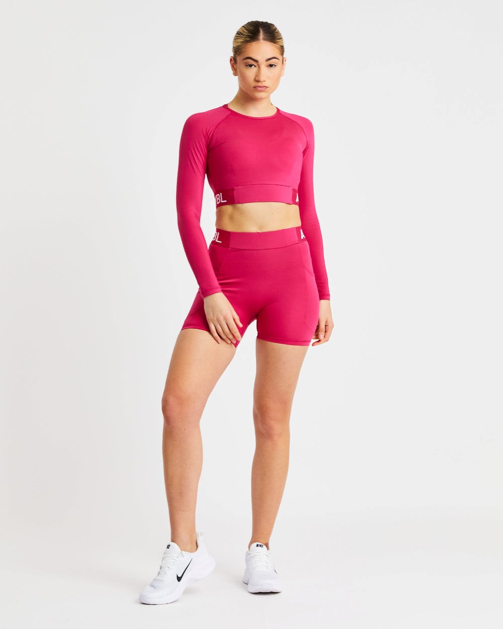 AYBL Entrenamiento Long Sleeve Crop Top Raspberry | THRBN5170