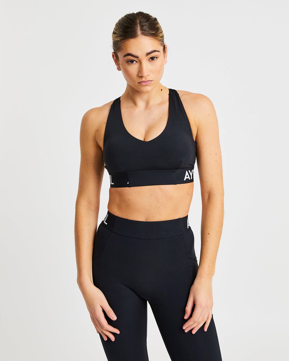 AYBL Entrenamiento Sports Bra Negras | DLGHK9832