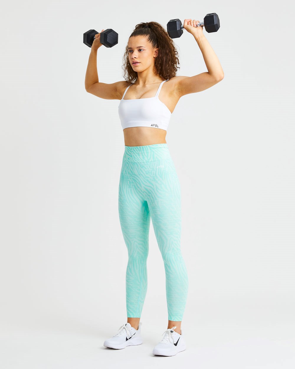 AYBL Essential Bandeau Sports Bra Blancas | KQWFL7256