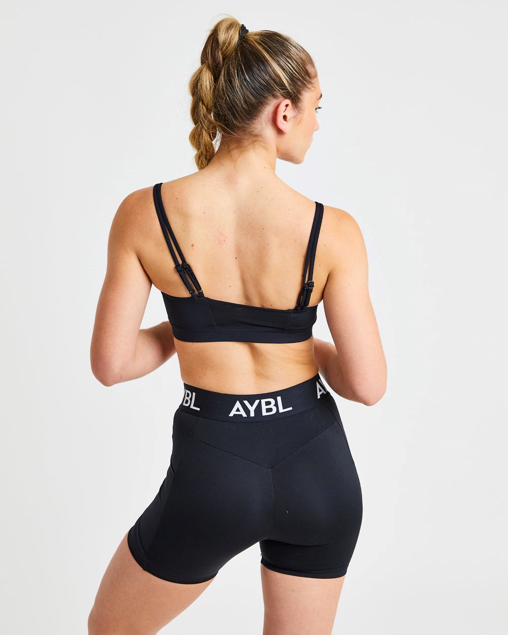 AYBL Essential Bandeau Sports Bra Negras | UNIQM4651