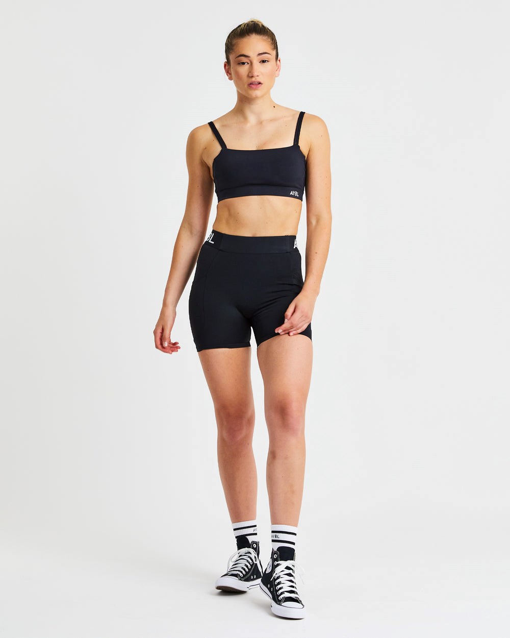 AYBL Essential Bandeau Sports Bra Negras | UNIQM4651