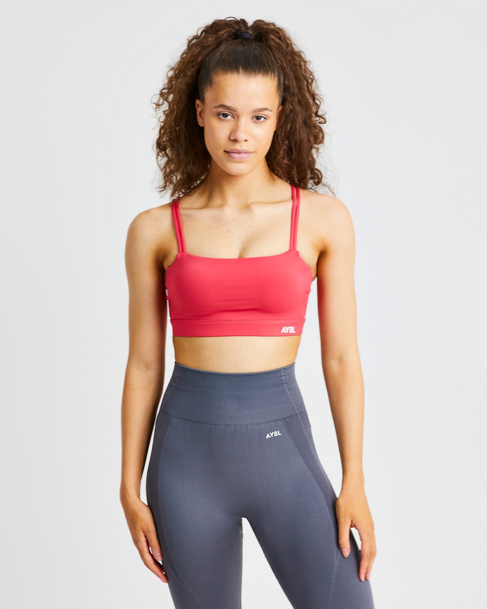 AYBL Essential Bandeau Sports Bra Rosas | SXJMY9026