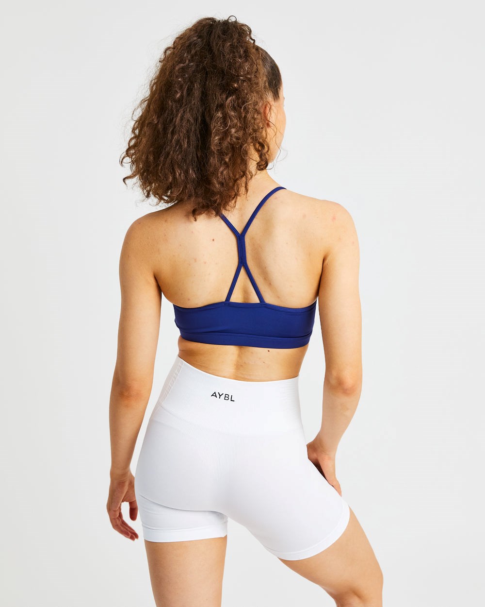 AYBL Essential Ruched Sports Bra Azul Marino | DKRQN8395