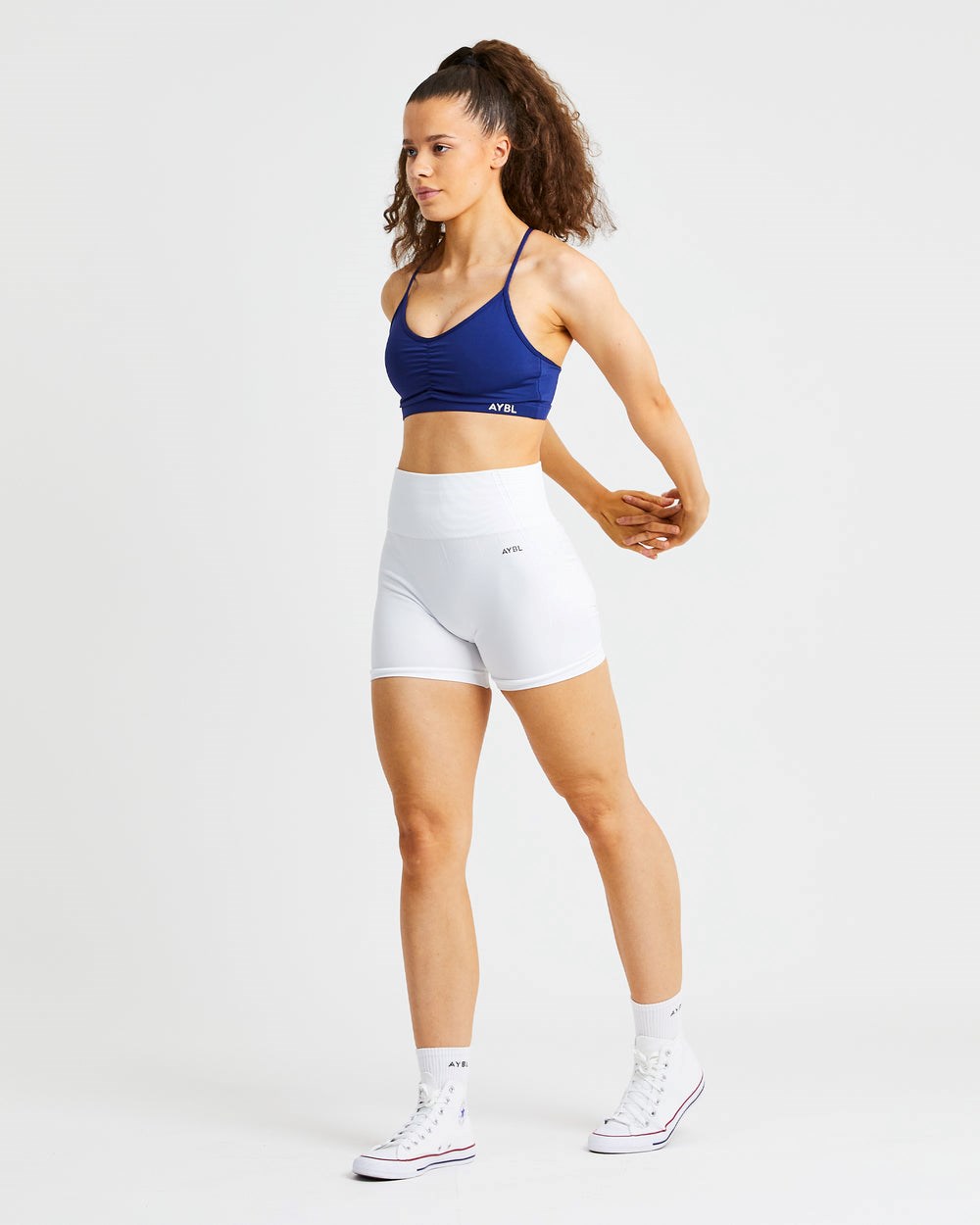 AYBL Essential Ruched Sports Bra Azul Marino | DKRQN8395