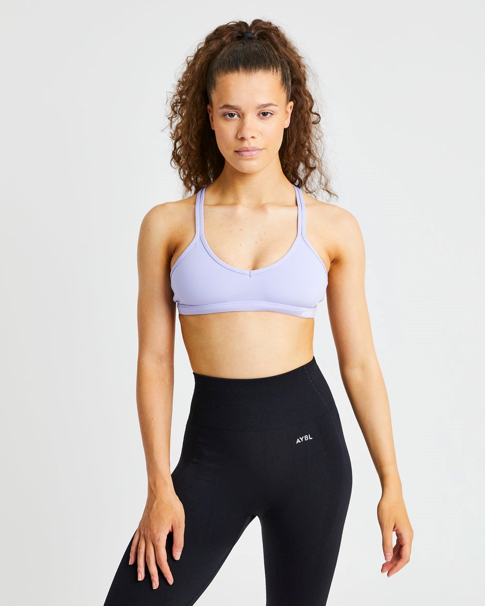 AYBL Essential Tiras Sports Bra Iced Lilac | SWMIE2367