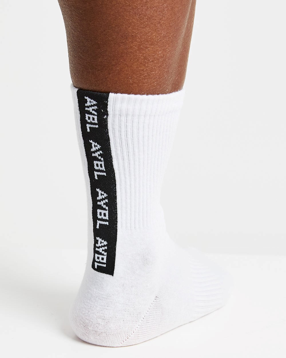 AYBL Everyday Back Stripe Crew Socks (3 Pack) Blancas | KHBEI4287