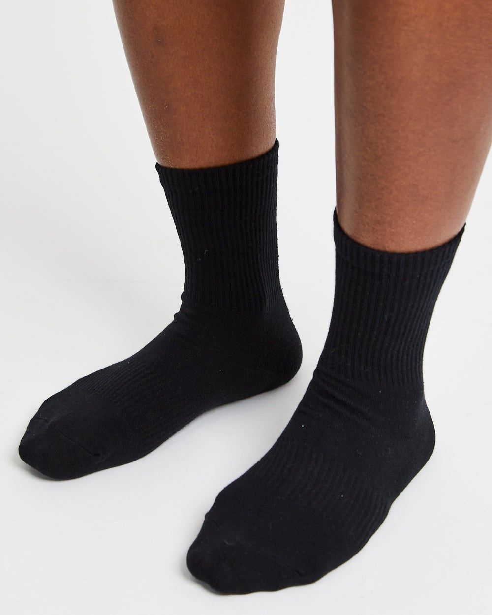 AYBL Everyday Back Stripe Crew Socks (3 Pack) Negras | QJKND5374