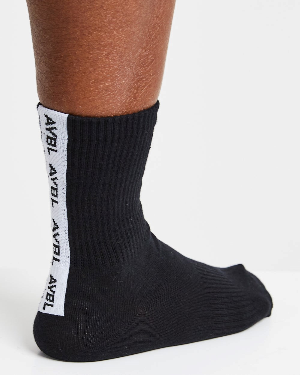 AYBL Everyday Back Stripe Crew Socks (3 Pack) Negras | QJKND5374