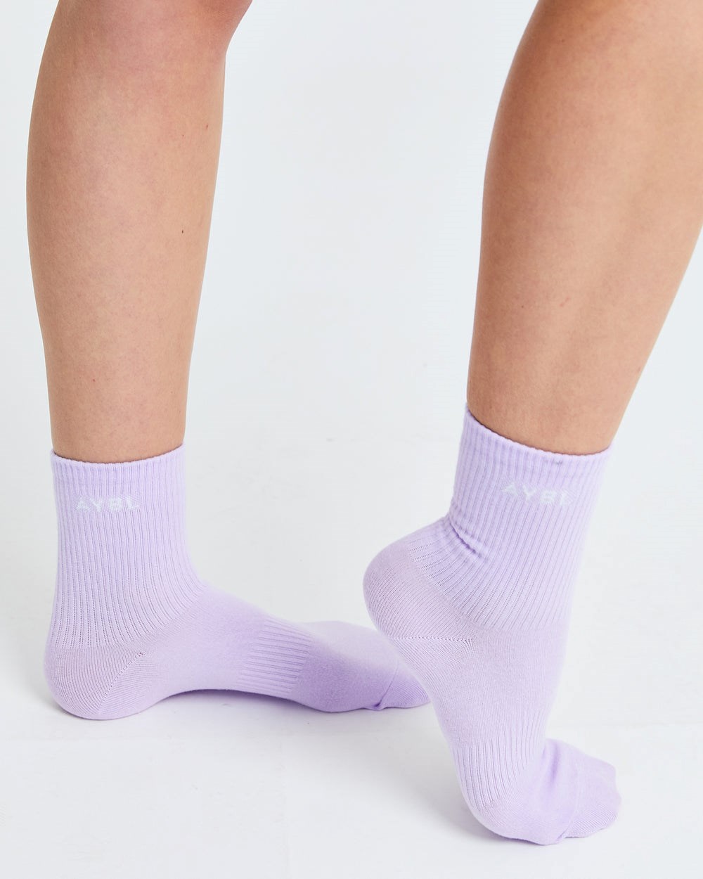 AYBL Everyday Crew Socks (3 Pack) Moradas | JCRWP3250