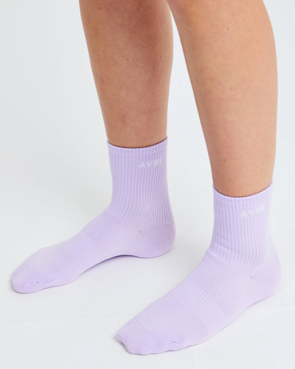 AYBL Everyday Crew Socks (3 Pack) Moradas | JCRWP3250