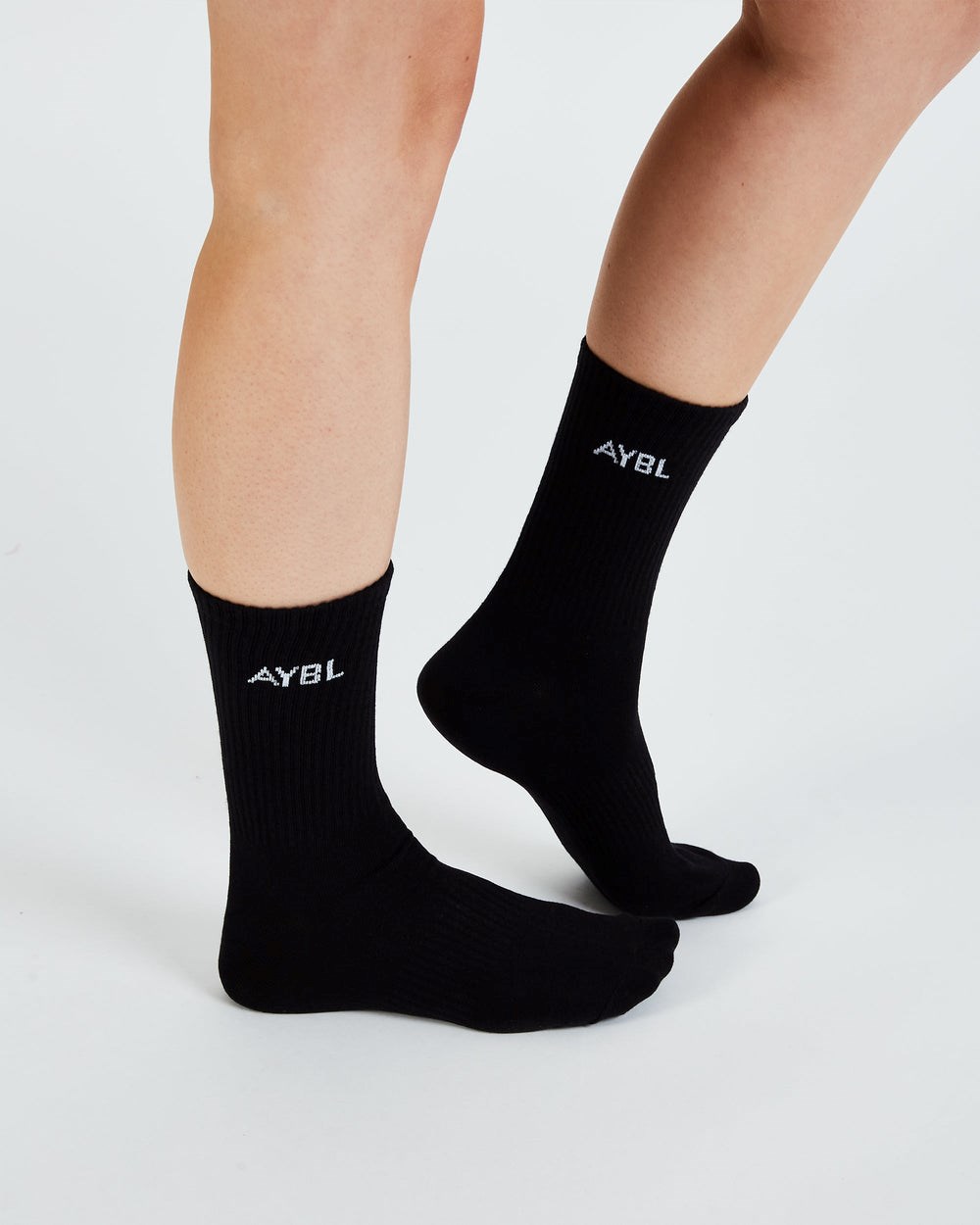 AYBL Everyday Crew Socks (3 Pack) Negras | NSTIM4039