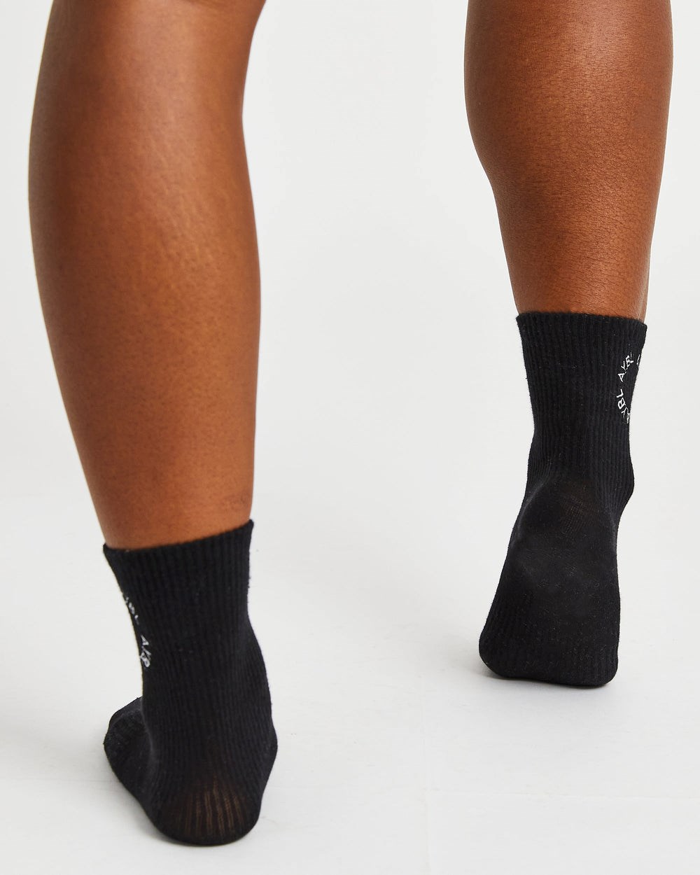 AYBL Everyday Embroidered Crew Socks (3 Pack) Negras | AFRUP3961