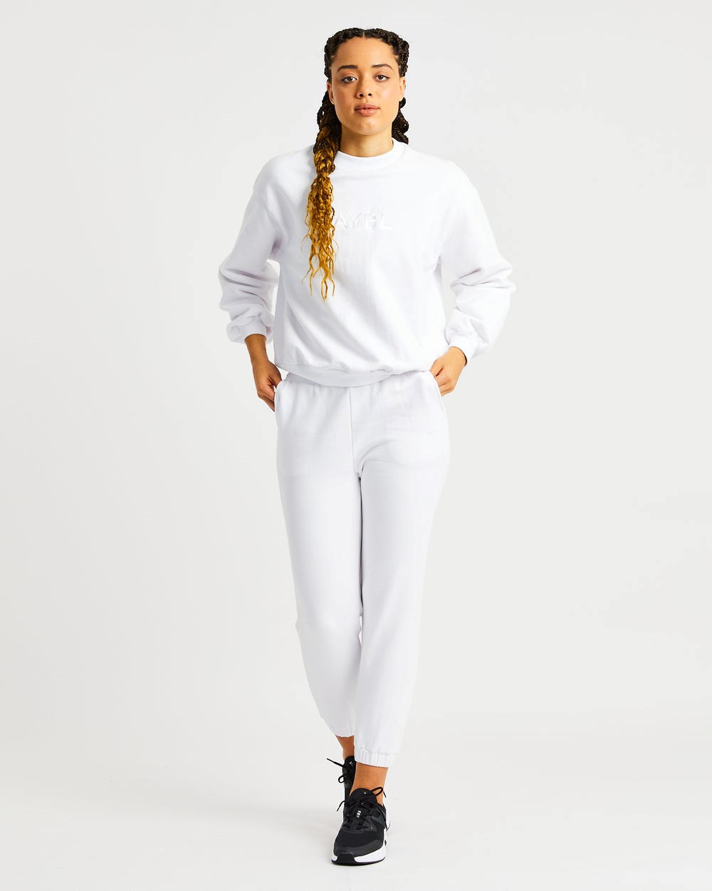 AYBL Everyday Oversized Joggers Blancas | JPNVT6942