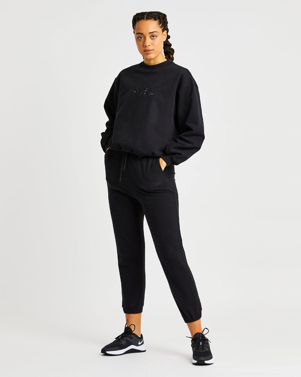 AYBL Everyday Oversized Joggers Negras | BXOWL3025