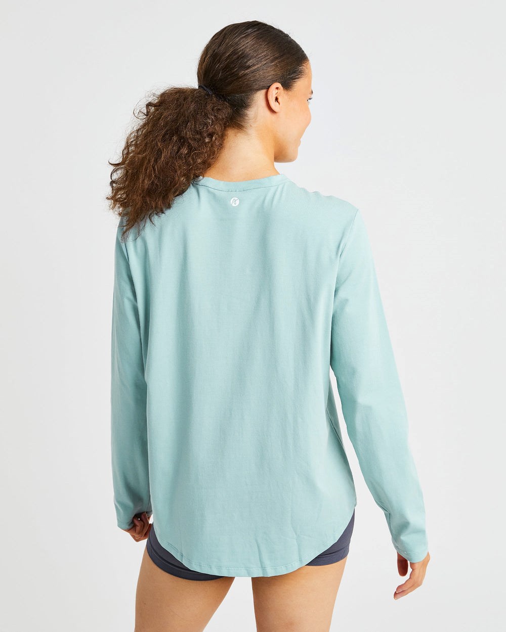 AYBL Everyday Oversized Long Sleeve T Shirt Soft Sage | BYZDQ9481