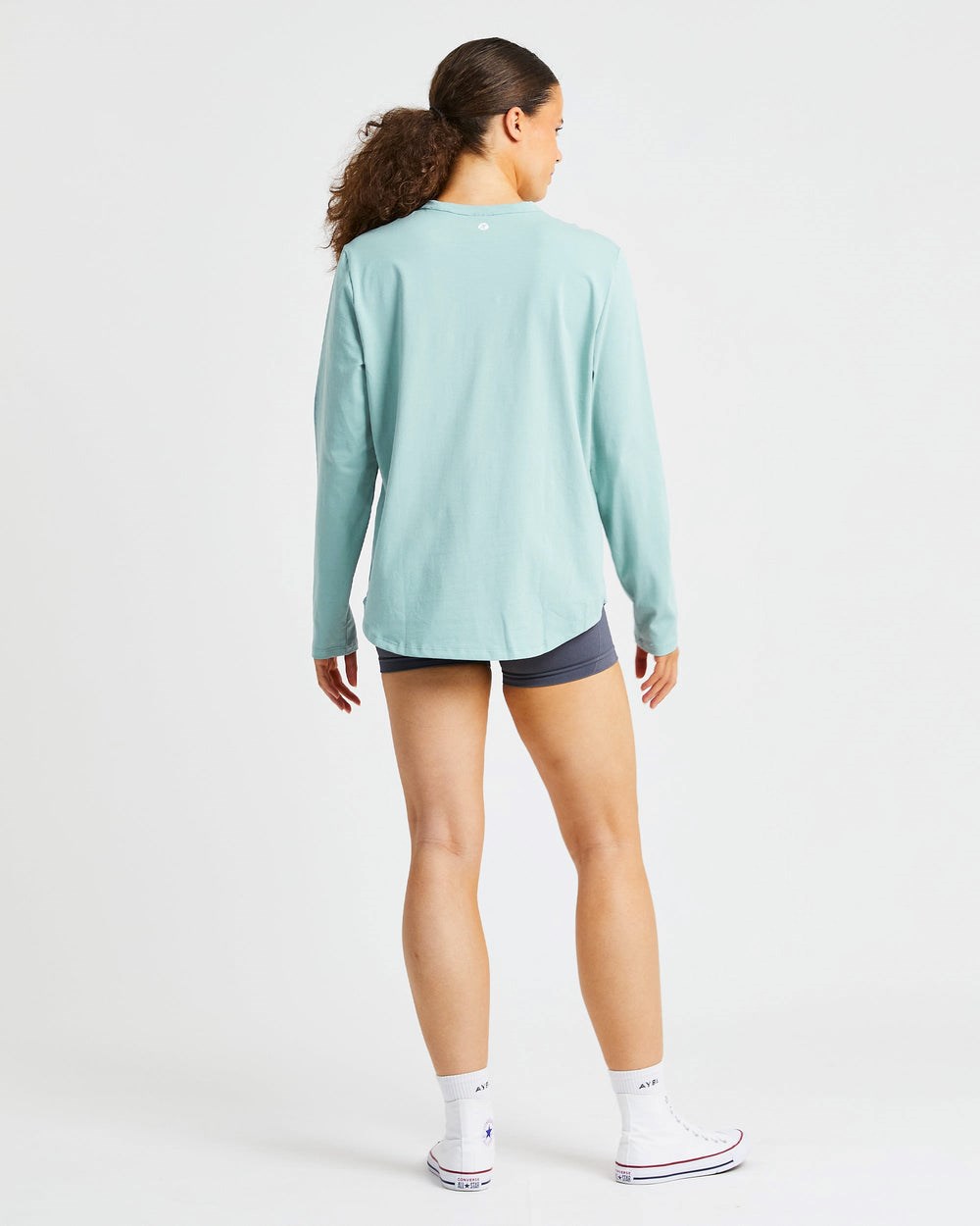 AYBL Everyday Oversized Long Sleeve T Shirt Soft Sage | BYZDQ9481