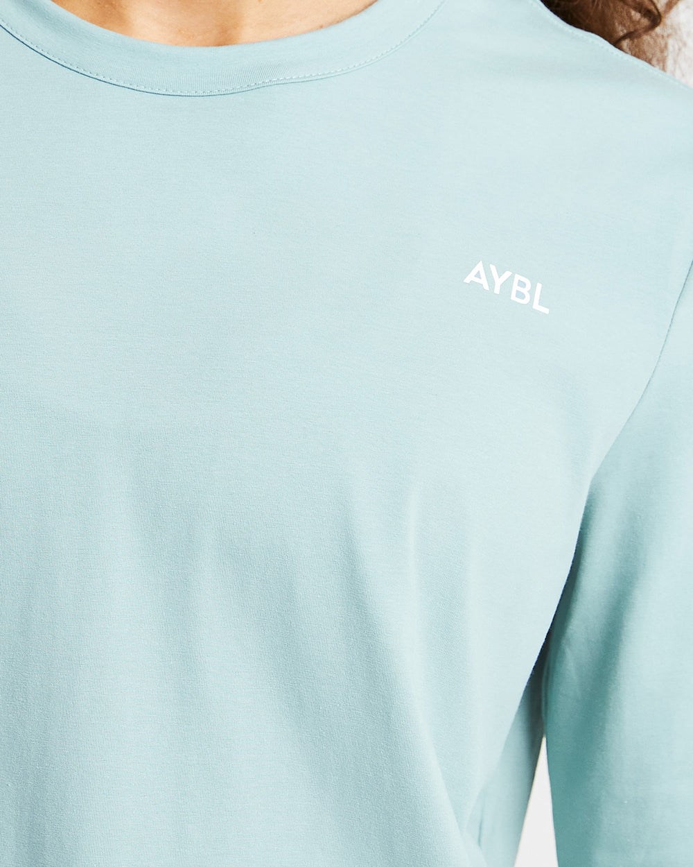 AYBL Everyday Oversized Long Sleeve T Shirt Soft Sage | BYZDQ9481