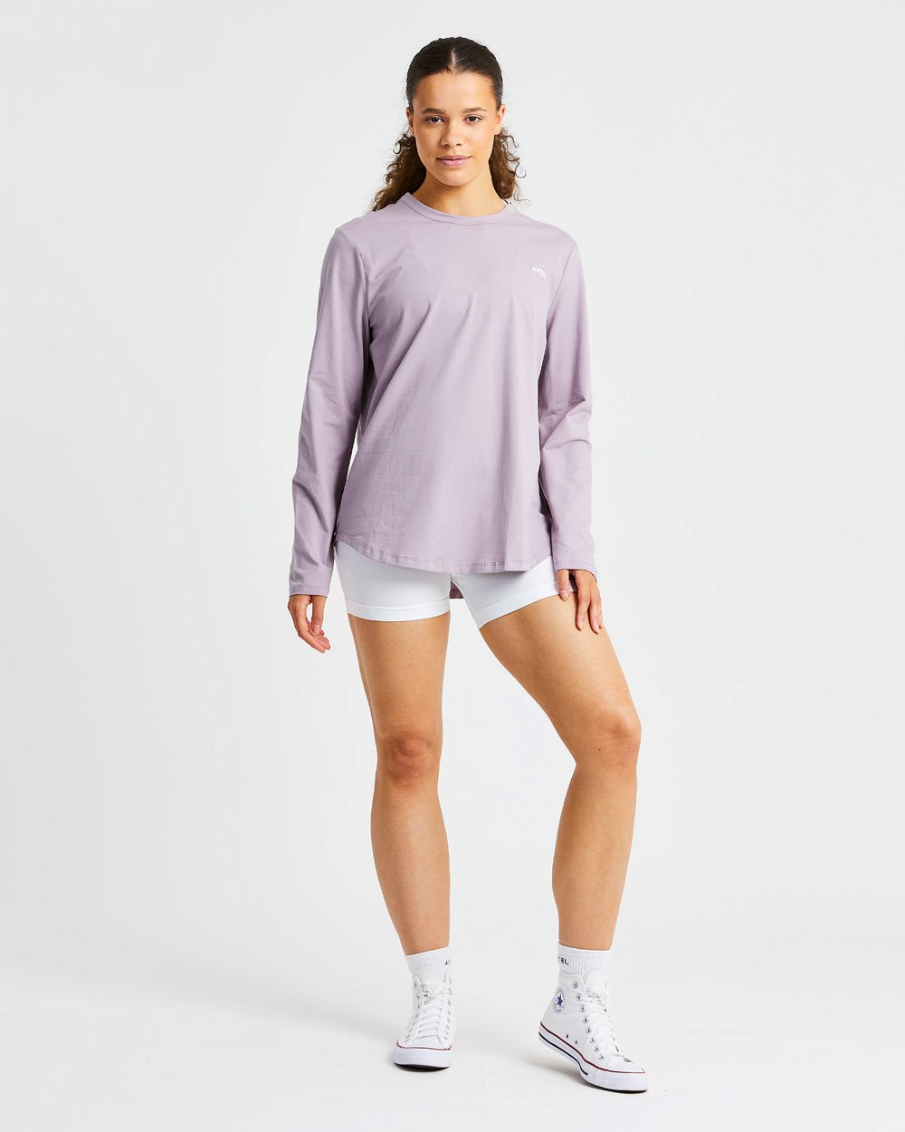 AYBL Everyday Oversized Long Sleeve T Shirt Muted Mauve | UHDOV3106