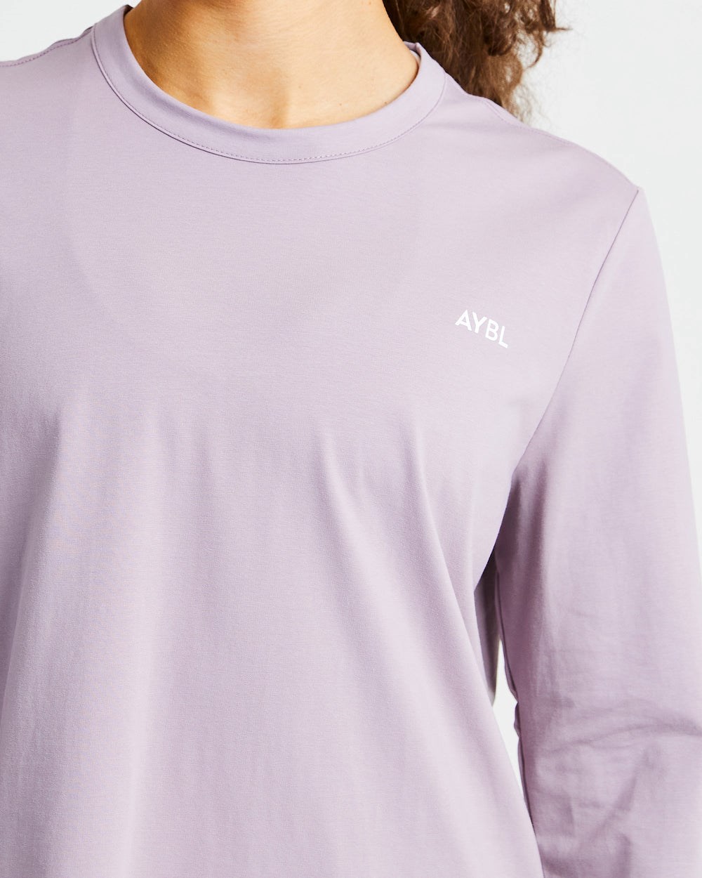 AYBL Everyday Oversized Long Sleeve T Shirt Muted Mauve | UHDOV3106