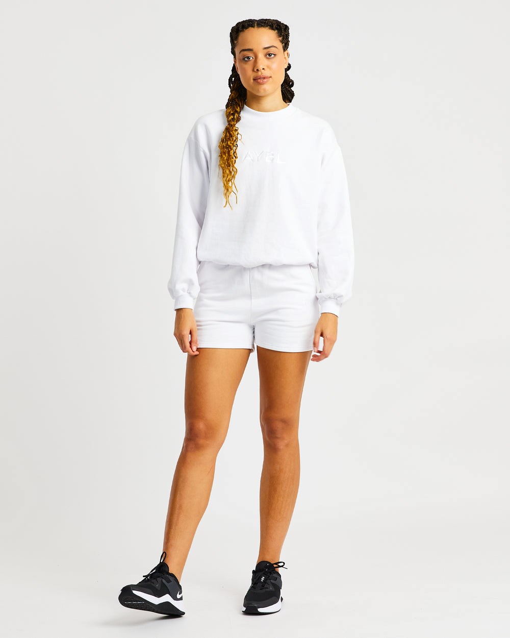 AYBL Everyday Oversized Shorts Blancas | XIJRS6147