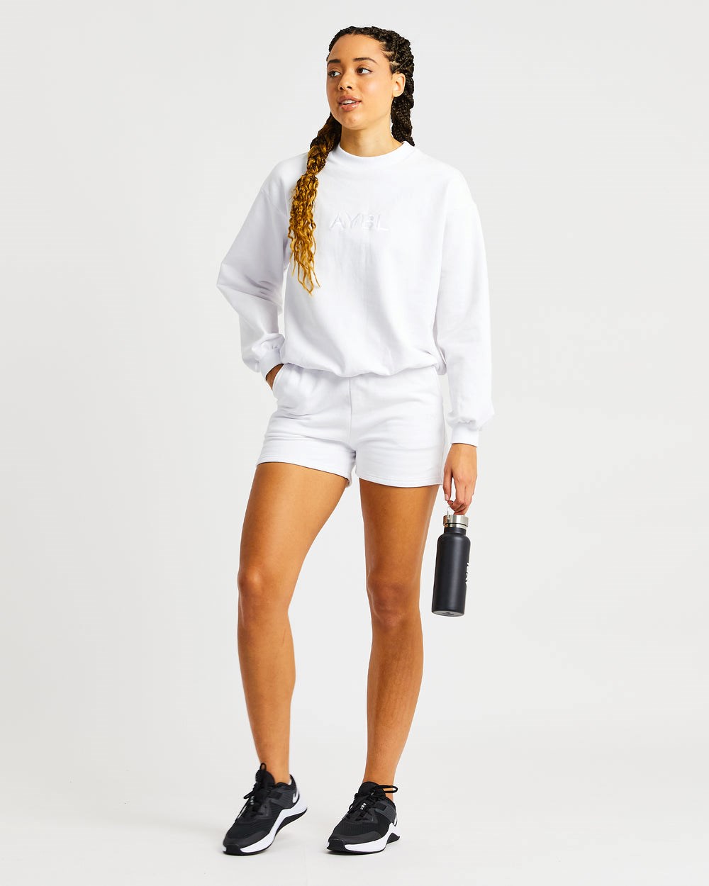 AYBL Everyday Oversized Shorts Blancas | XIJRS6147