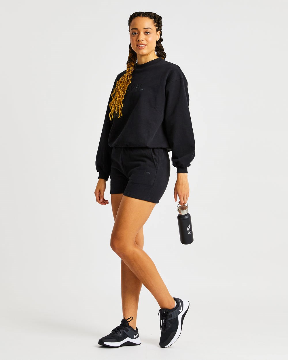 AYBL Everyday Oversized Shorts Negras | BDJPK9168